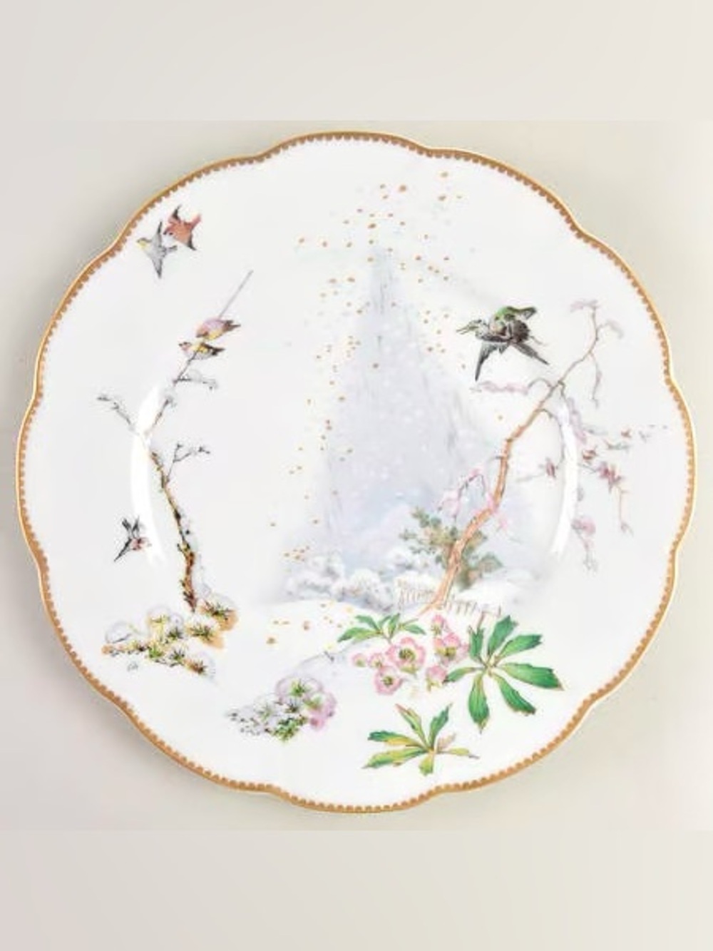 Haviland Limoges “Hiver” Winter in the series Theatre des Saisons Dinner Plate